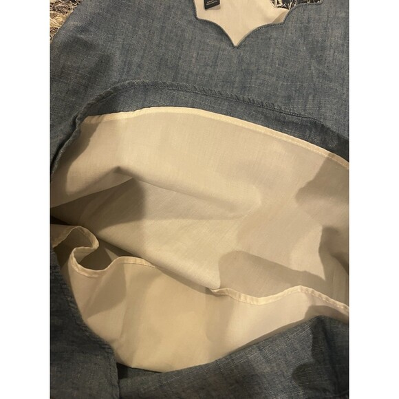 J.Crew Scalloped Camisole Top Size 0 Chambray Blue Adjustable Strap Tank - Picture 6 of 12